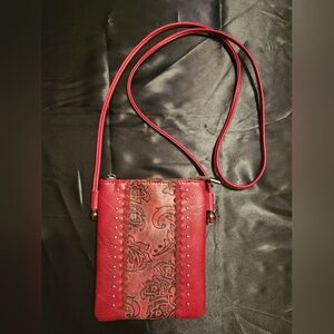 American Bling Red Crossbody Bag